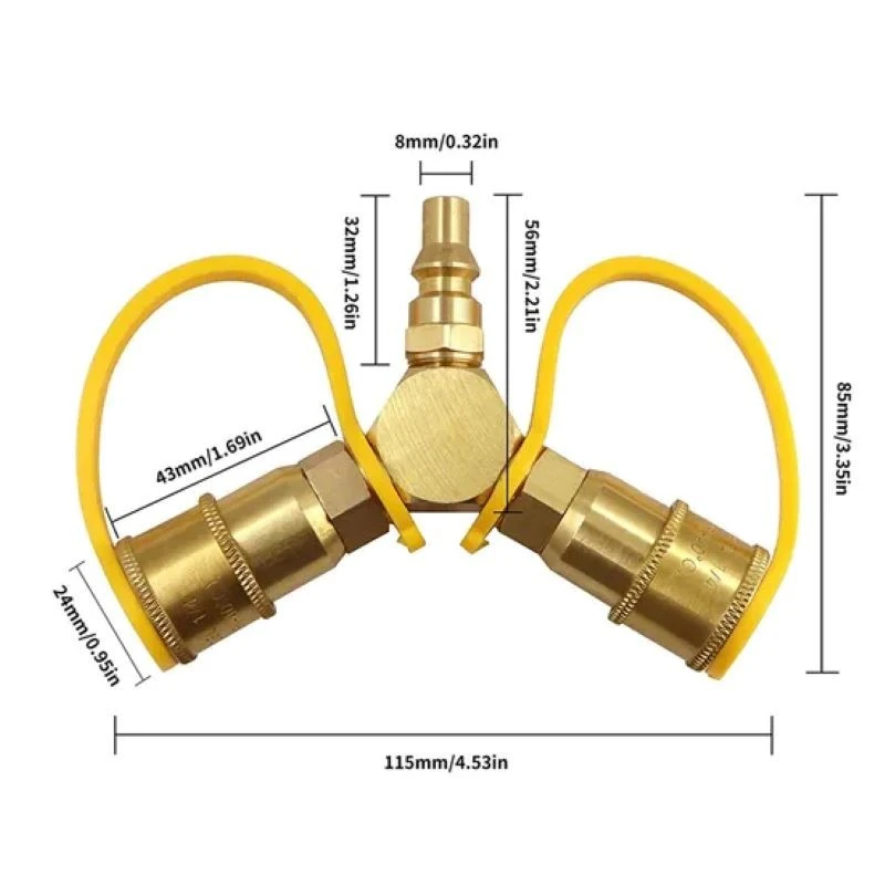 Y-Splitter Propane Hose Adapter